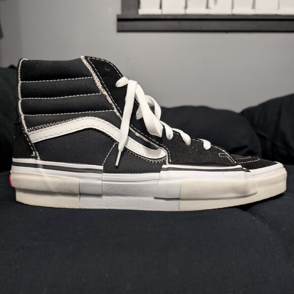 Vans SK8 Hi Reconstruct - Size 12 - Black White - Picture 1 of 4